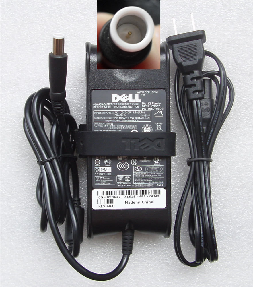 NEW Original 65W Dell Inspiron 6000 6400 8600 9200 AC Adapter - Click Image to Close